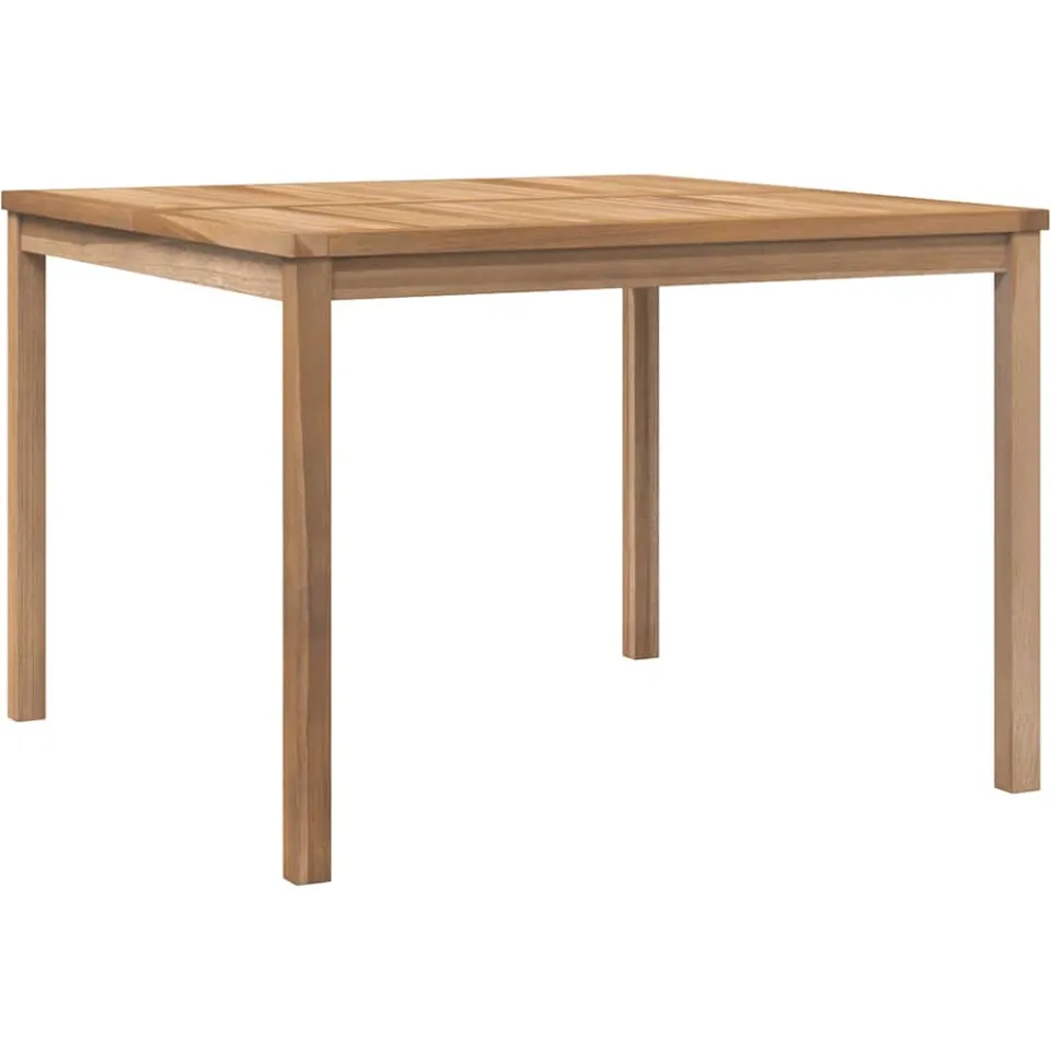 vidaXL Tuintafel 110x110x77 cm massief teakhout bruin, foto 3