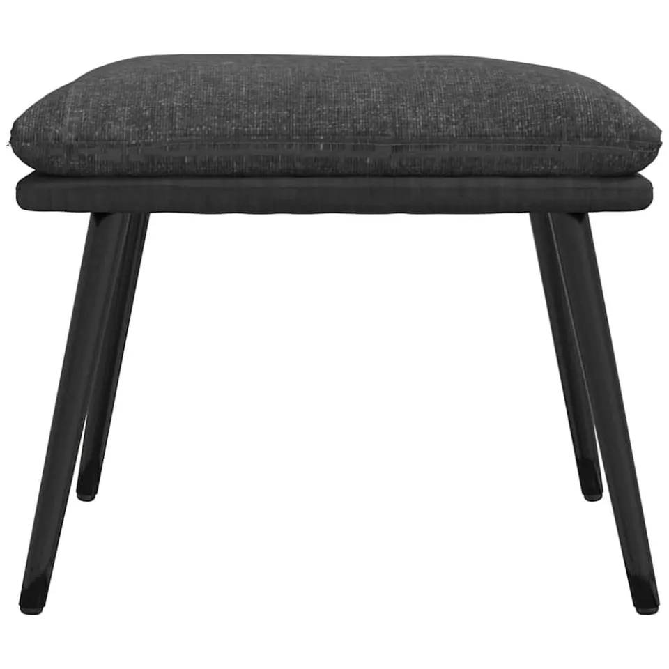 vidaXL Voetenbank 45x29,5x35 cm stof en kunstleer donkergrijs grijs