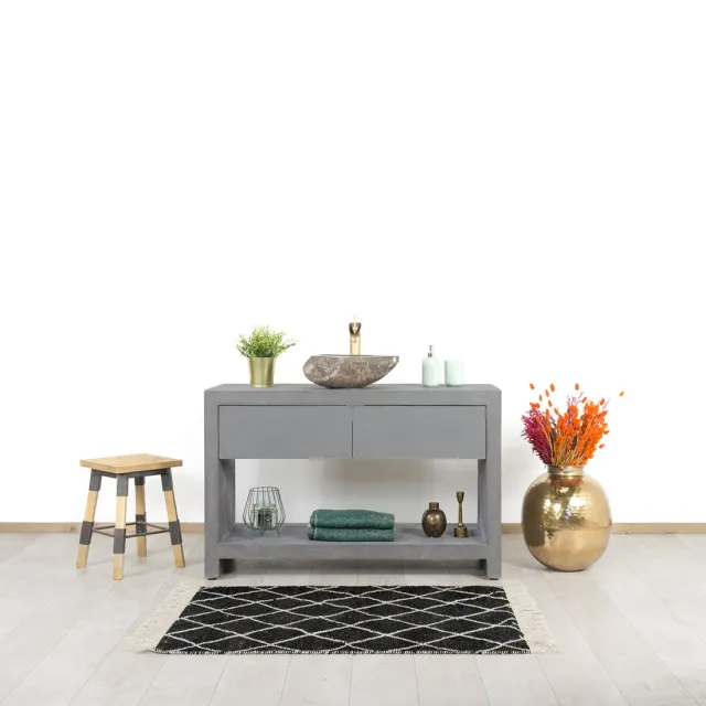 Betonlook badkamermeubel Wilton met lades