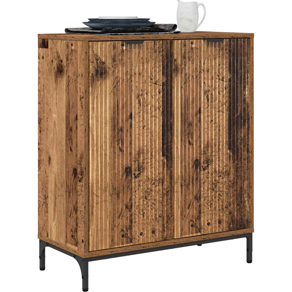 vidaXL Dressoir Oudhout 69,5 x 33 x 82 cm Bewerkt hout Bruin
