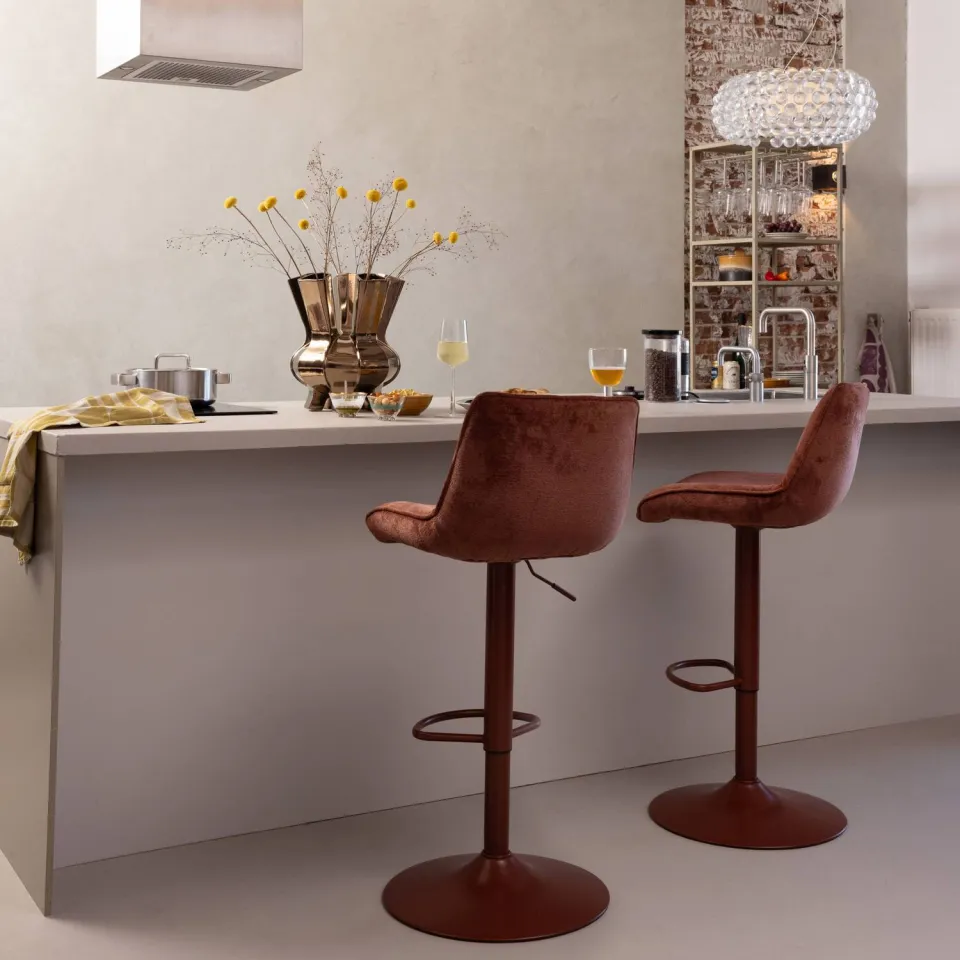 WOOOD Marten barstoel kastanjebruin chestnut brown, foto 4