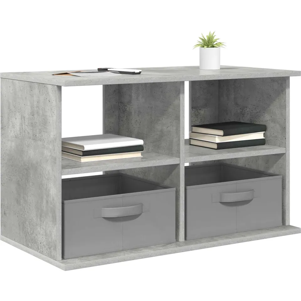 vidaXL TV-standaard met lade Beton Grijs 79 x 40 x 48 cm