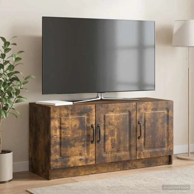 vidaXL TV-kast Gerookt eiken 99 x 34,5 x 47 cm Bewerkt hout, foto 2