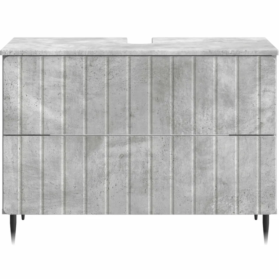 vidaXL Badkamer wastafelkast ZWOLLE Betongrijs 82 x 41 x 58,5 cm grijs, foto 4