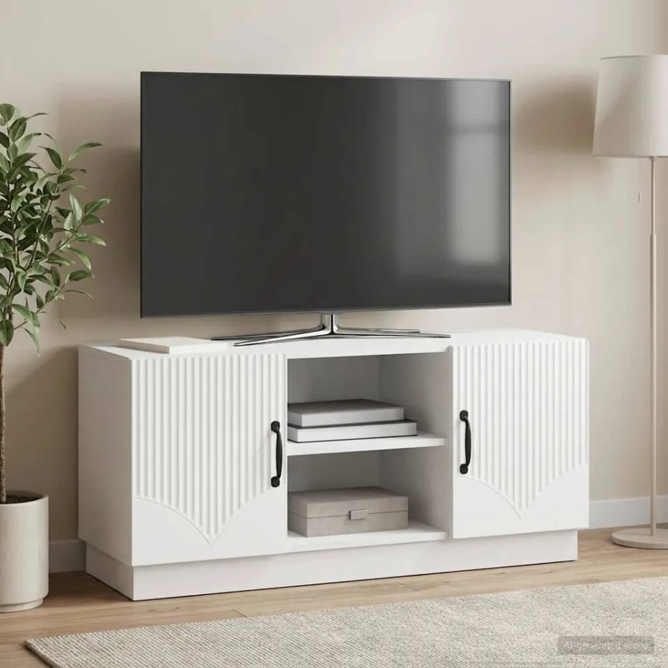 vidaXL TV-kast Wit 102 x 34,5 x 47 cm Bewerkt hout, foto 4