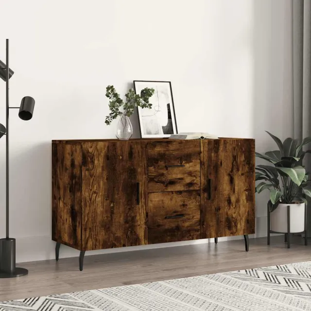 vidaXL Dressoir 100x36x60 cm bewerkt hout gerookt eikenkleurig, foto 2