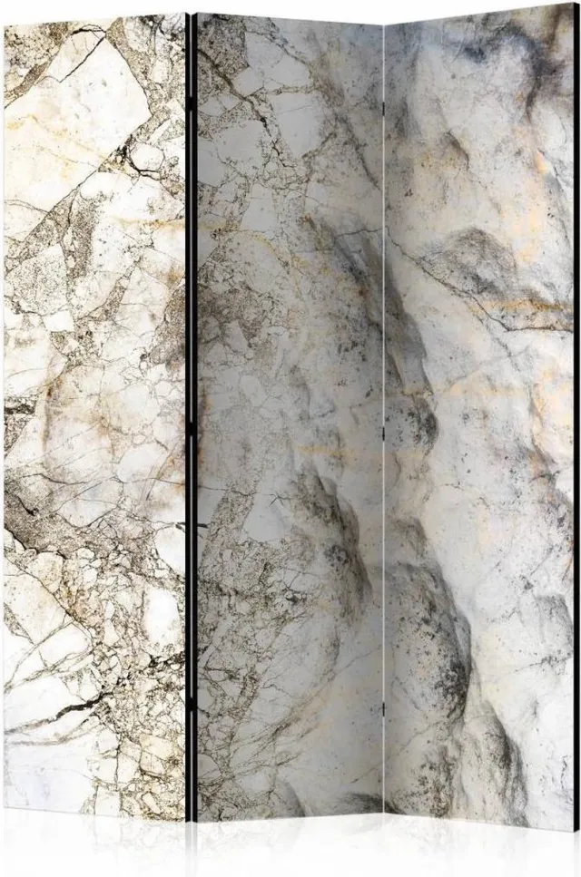 karo-art Vouwscherm / Kamerscherm - Marmeren mysterie 135x172cm, gemonteerd geleverd, dubbelzijdig geprint Multikleur