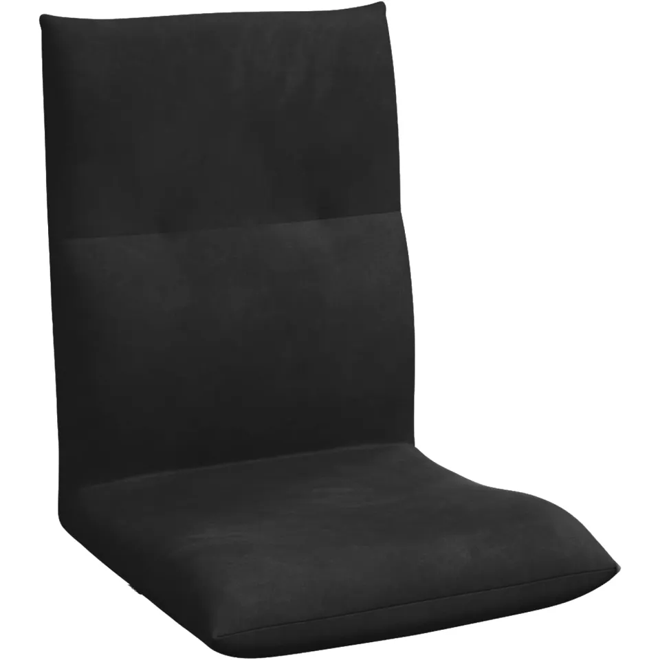 vidaXL Verstelbare vlo stoelen Zwart Fluweel, foto 4