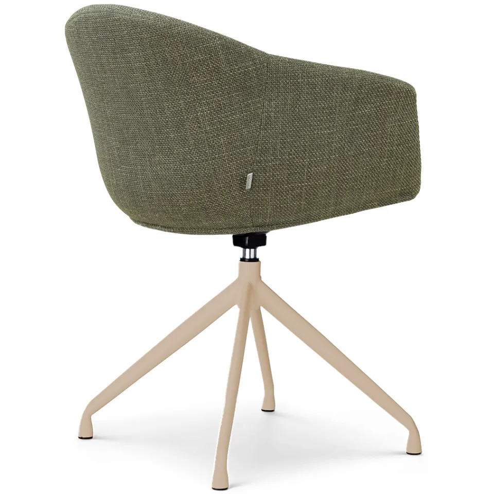 Nolon Nola-Otis draaibare eetkamerstoel forestgroen - beige onderstel, foto 4