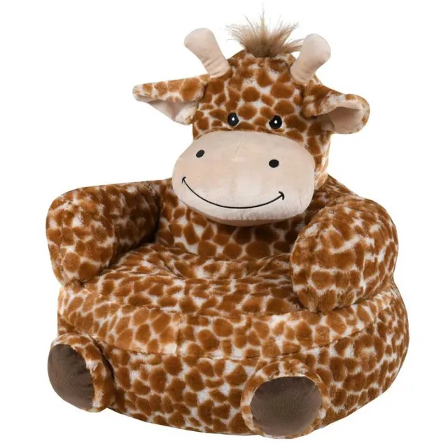 Stof en Steen Zitzak voor kinderen giraffe, 45 x 45 cm brown