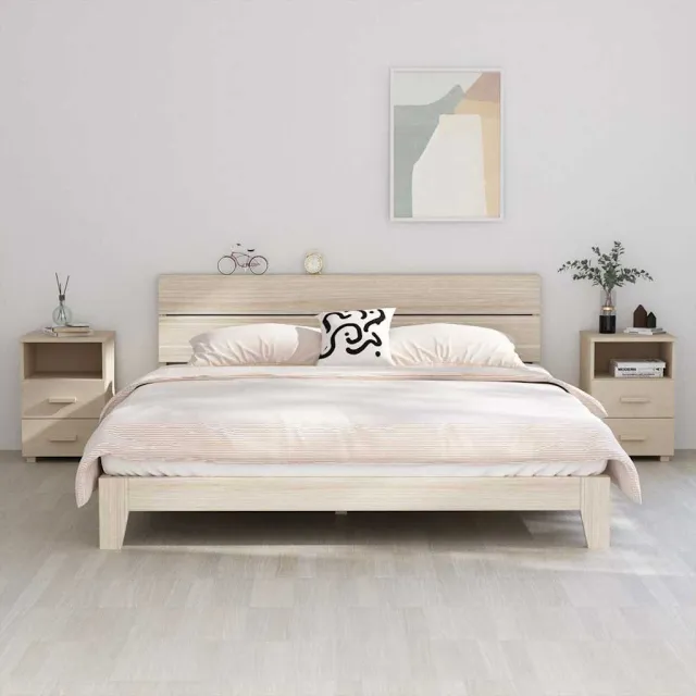vidaXL Nachtkastjes HAMAR 2 st 40x35x62 cm grenenhout honingbruin bruin, foto 2