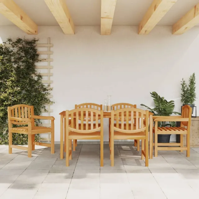 vidaXL 7-delige Tuinset massief teakhout bruin, foto 2
