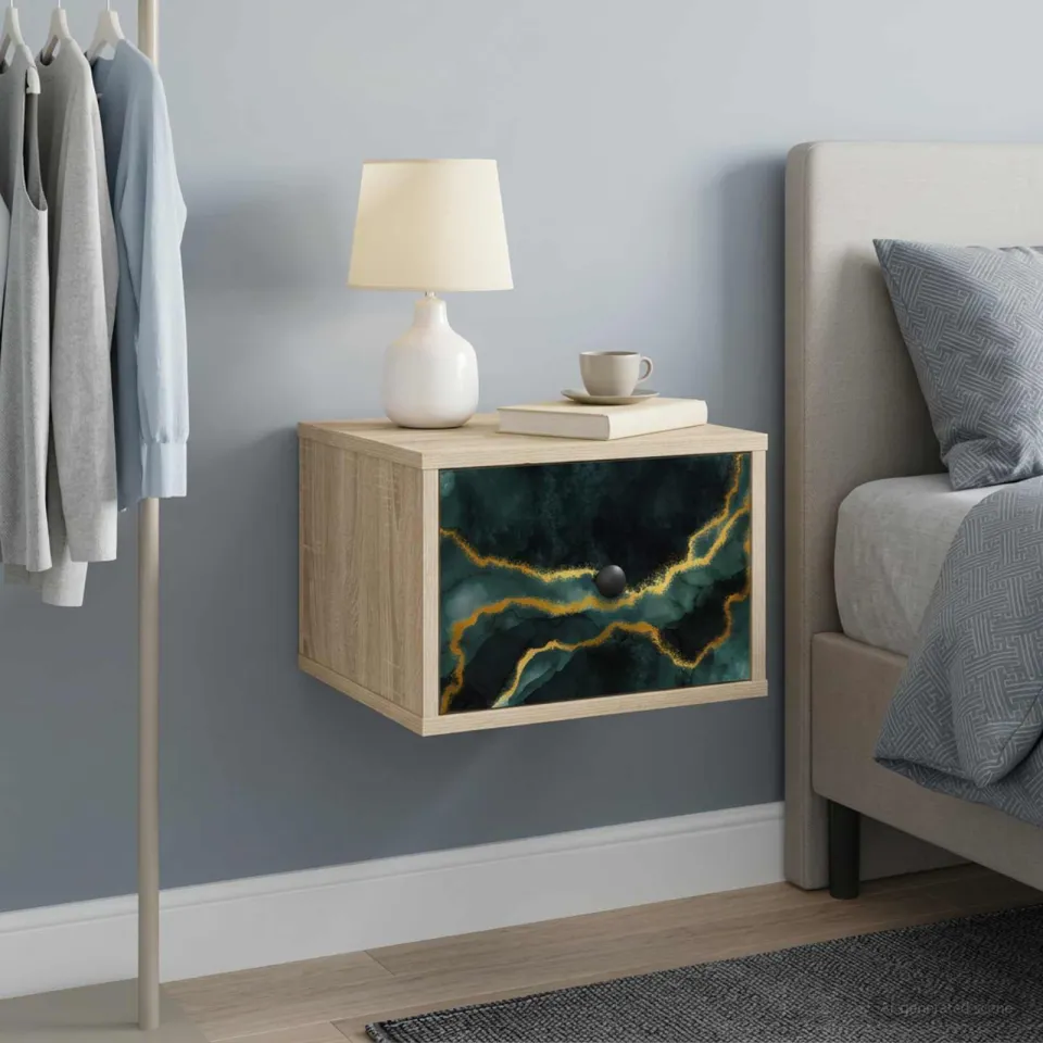 vidaXL Wandkastje WIJHE 2 st Sonoma Eiken 36 x 33 x 25 cm Bewerkt hout, foto 3