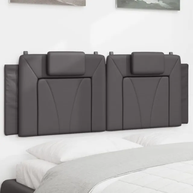 vidaXL Hoofdbordkussen "Viana" 140 cm kunstleer grijs