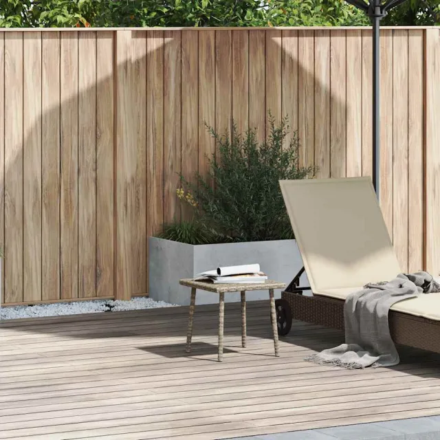 vidaXL Tuin salontafel rechthoekig 40x40x37 cm poly rattan lichtgrijs grijs, foto 2