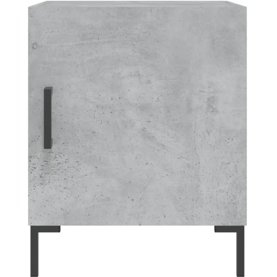 vidaXL Nachtkastjes 2 st 40x40x50 cm bewerkt hout betongrijs grijs, foto 4