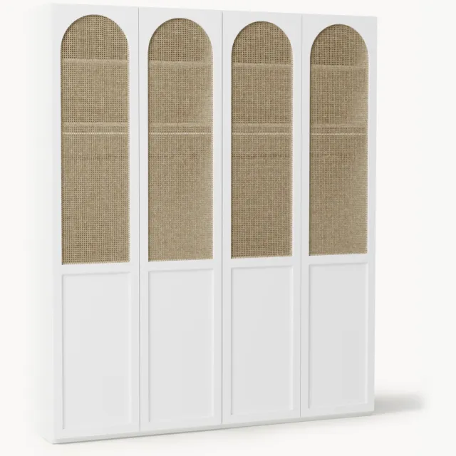 Westwing Collection Modulaire draaideurkast Jeanne, 200 cm breed, in verschillende formaten Wit