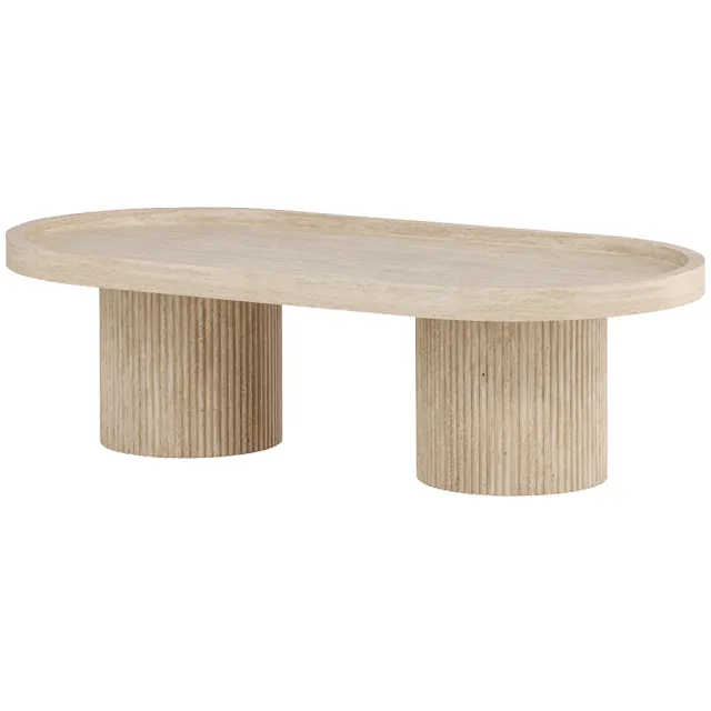 Nest living Micah houten salontafel beige - 120 x 60 cm