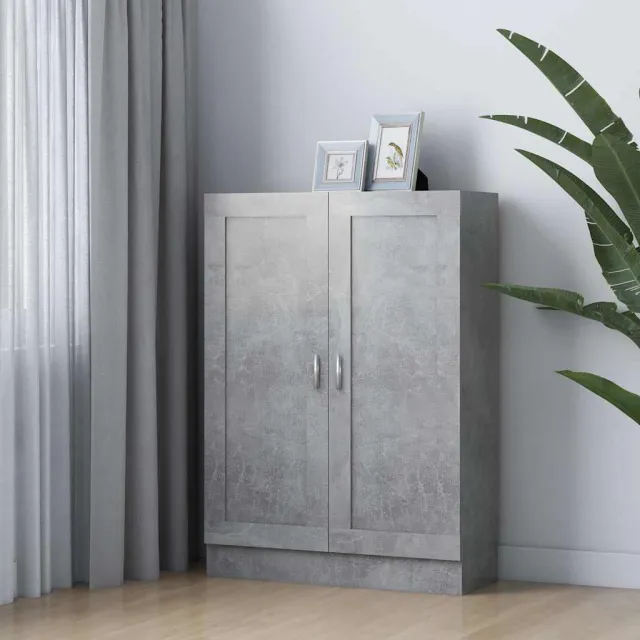 vidaXL Boekenkast 82,5x30,5x115 cm bewerlt hout betongrijs grijs, foto 2