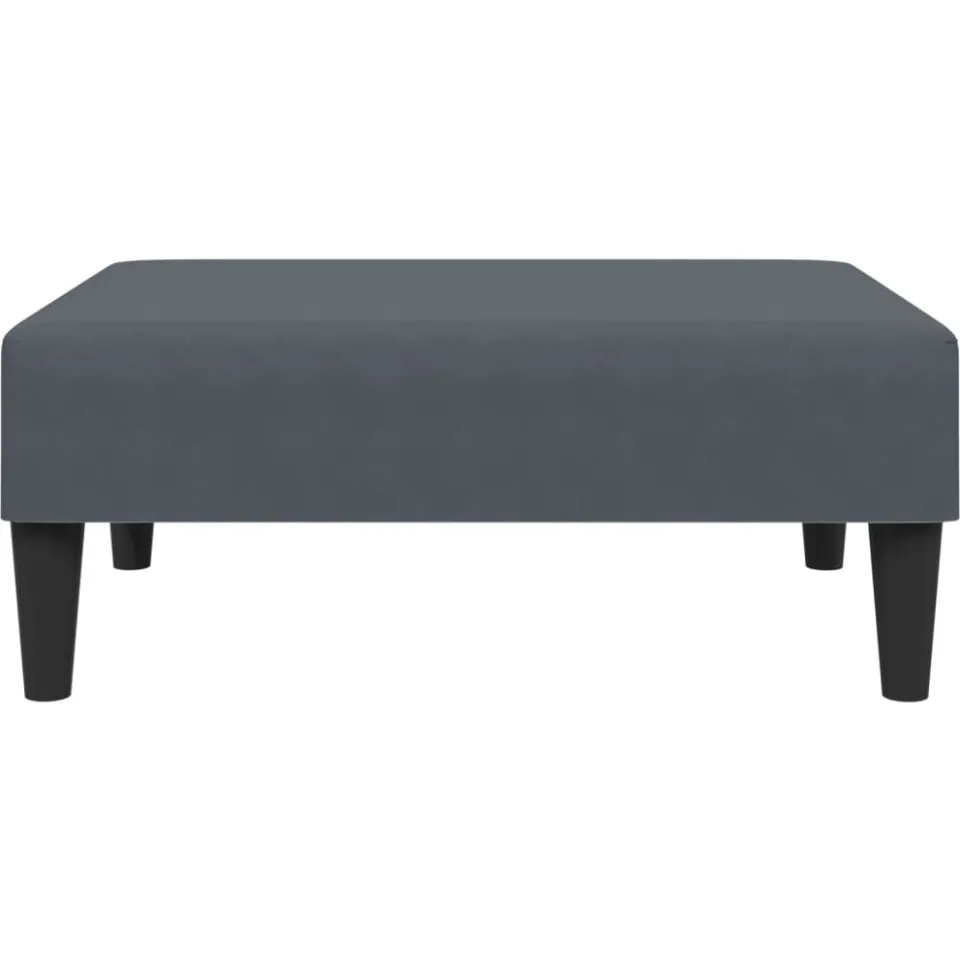 vidaXL Voetenbank 77x55x31 cm fluweel donkergrijs grijs, foto 4