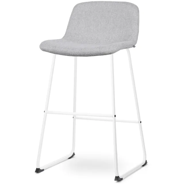 Nolon Nino-Mats barkruk lichtgrijs - wit onderstel - 75 cm