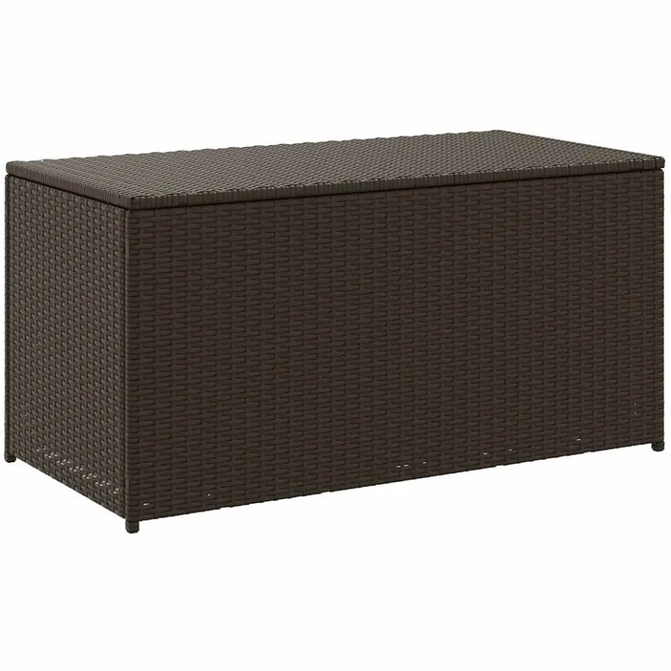 vidaXL Tuinbox 100x50x50 cm poly rattan bruin, foto 3