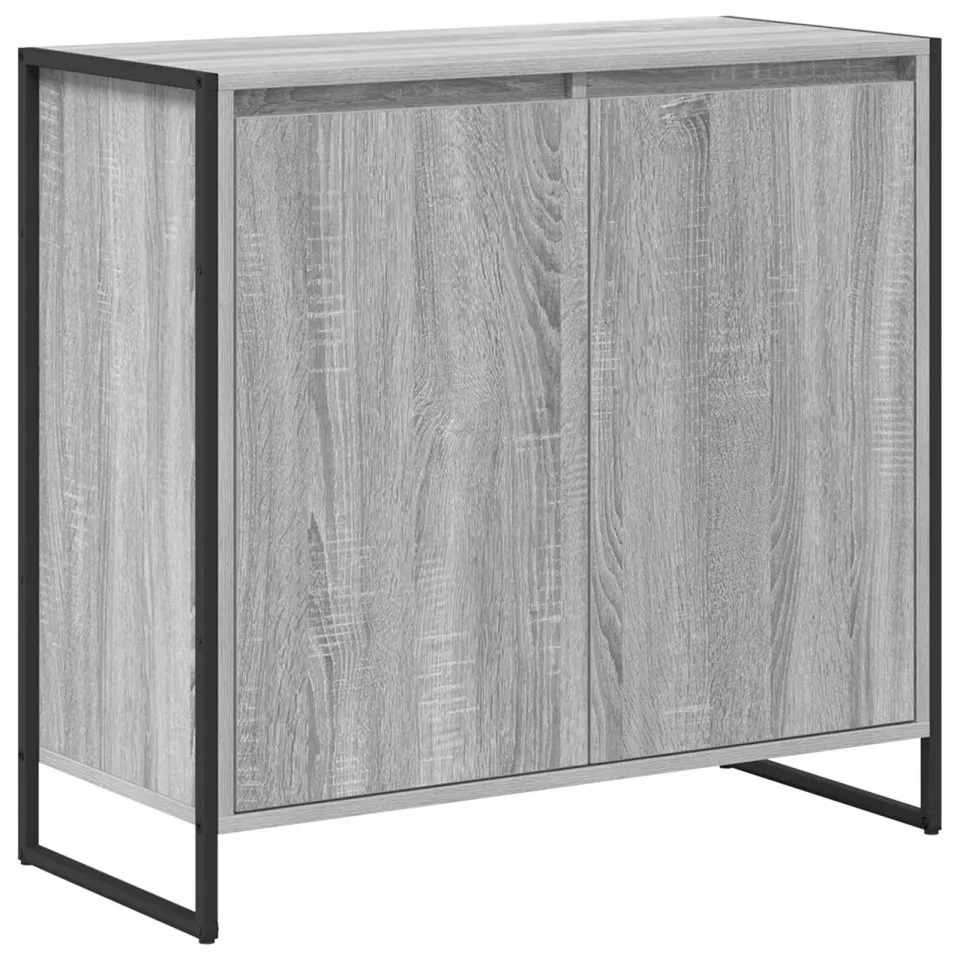vidaXL Bijzetkast Grijs Sonoma 79 x 36 x 75 cm Bewerkt hout, foto 3
