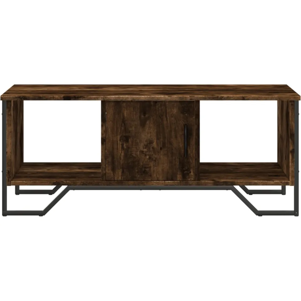 vidaXL Salontafel 100x51x40 cm bewerkt hout gerookt eikenkleurig, foto 4
