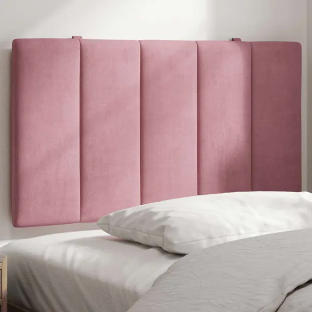 vidaXL Hoofdbordkussen "Hanko" 90 cm fluweel roze
