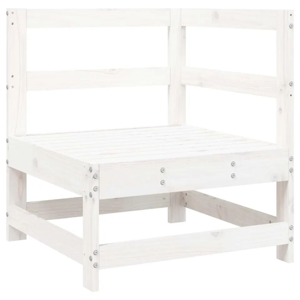 vidaXL 6-delige Loungeset massief grenenhout wit