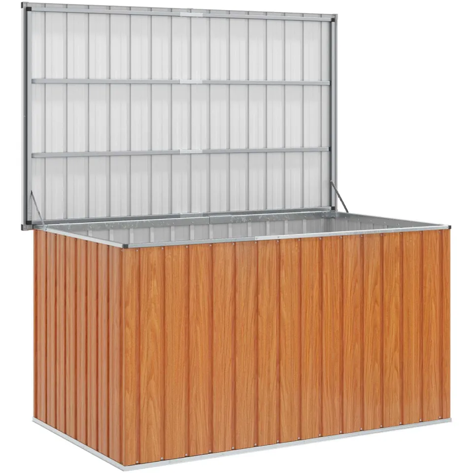 vidaXL Buitenopslagdoos Gegalvaniseerd staal 171 x 99 x 93 cm Bruin