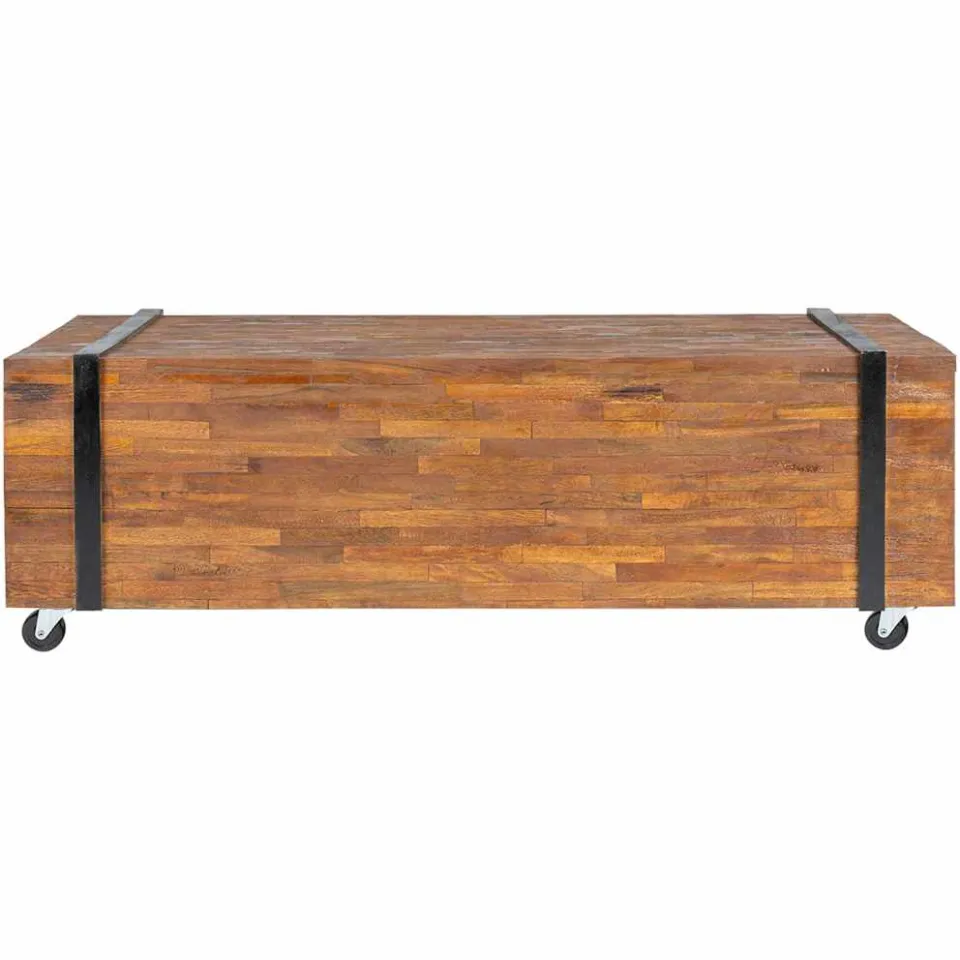 vidaXL Salontafel 110x45x38 cm massief teakhout bruin, foto 2