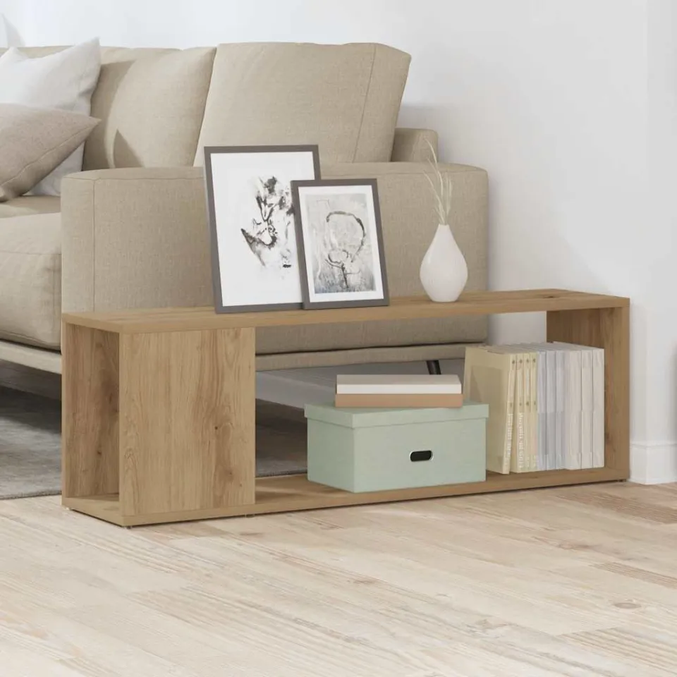 vidaXL Tv-meubel 100x24x32 cm bewerkt hout artisanaal eikenkleur, foto 2
