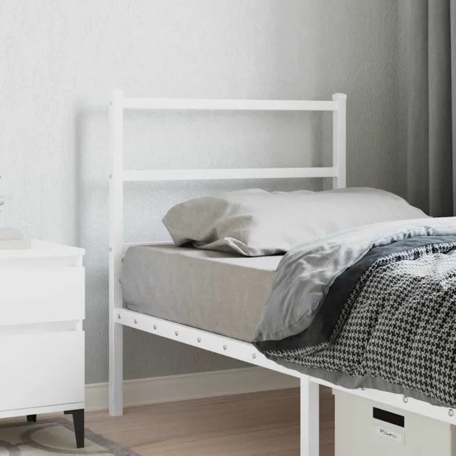 vidaXL Vervangend hoofdbord 75 cm metaal wit