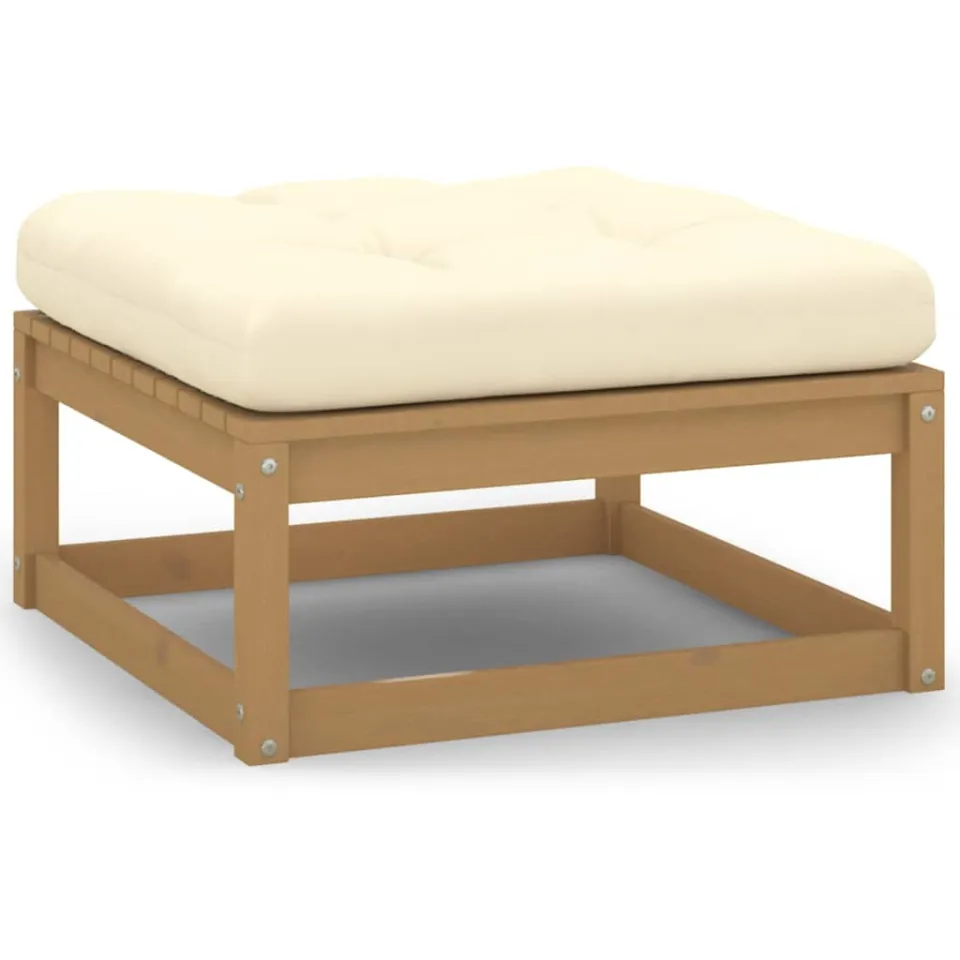 vidaXL 5-delige Loungeset met kussens massief grenenhout Bruin