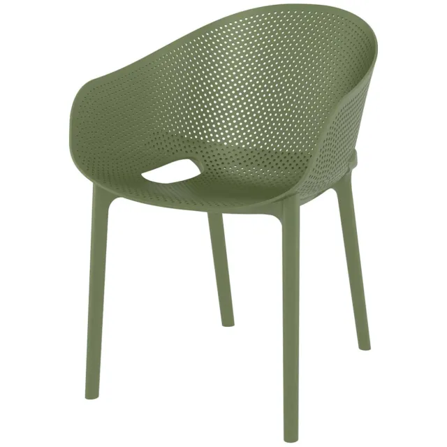 NordXL Tuinstoel Sky pro olijfgroen kunststof