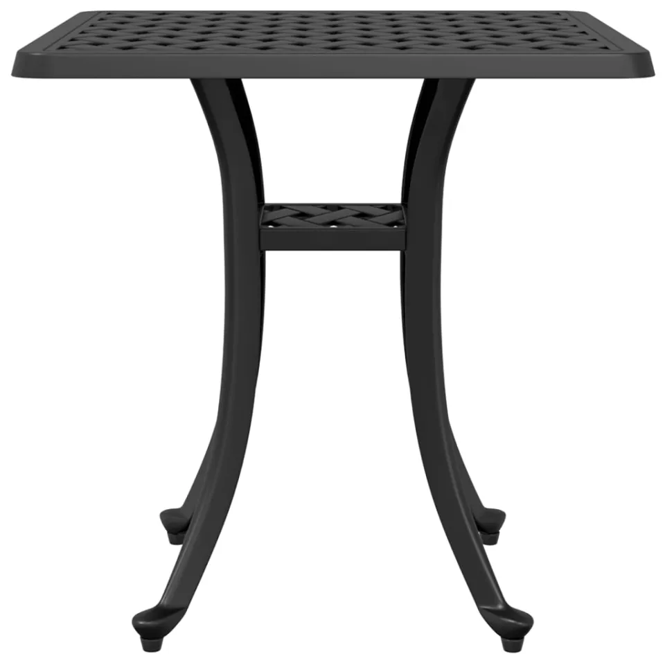 vidaXL Tuintafel 53x53x53 cm gietaluminium zwart, foto 4