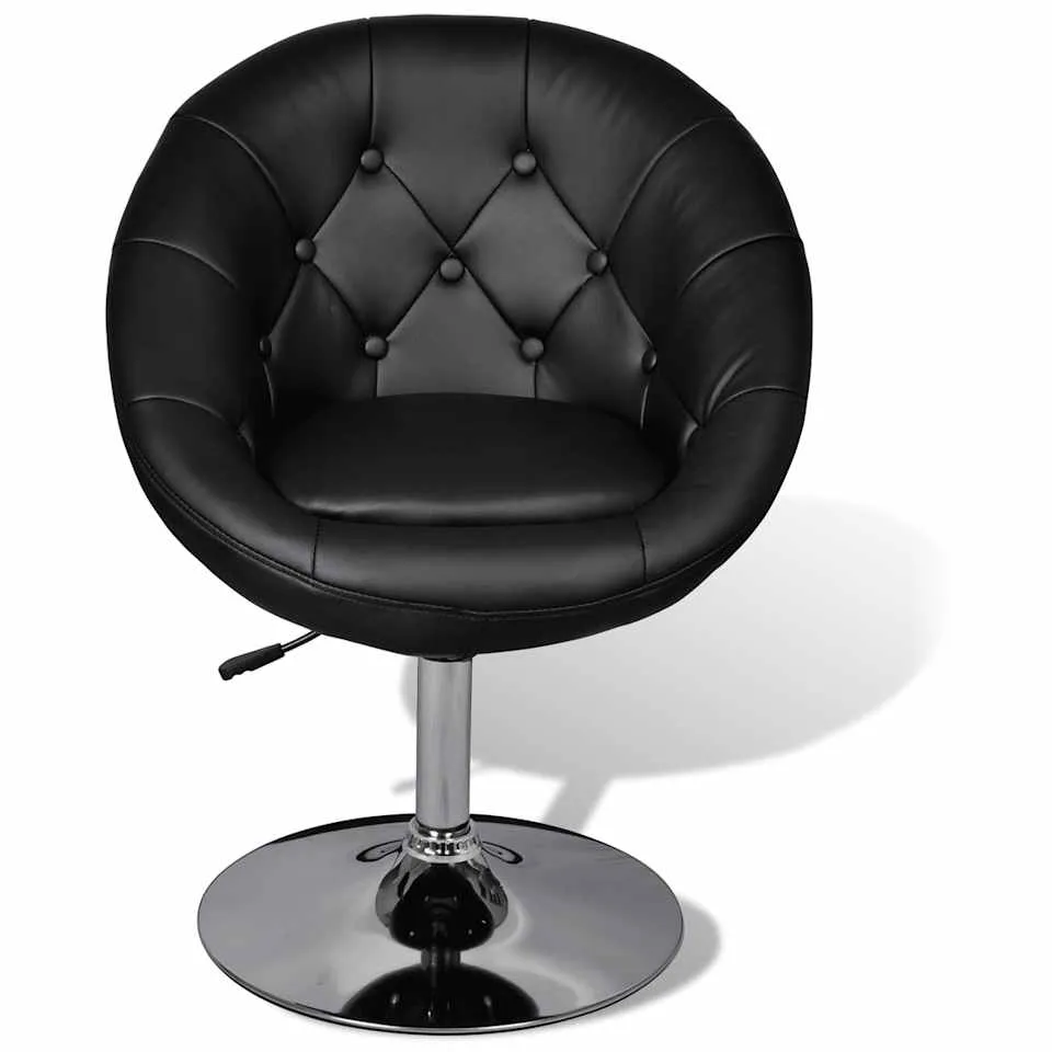 vidaXL Barstoelen 2 st kunstleer zwart, foto 4