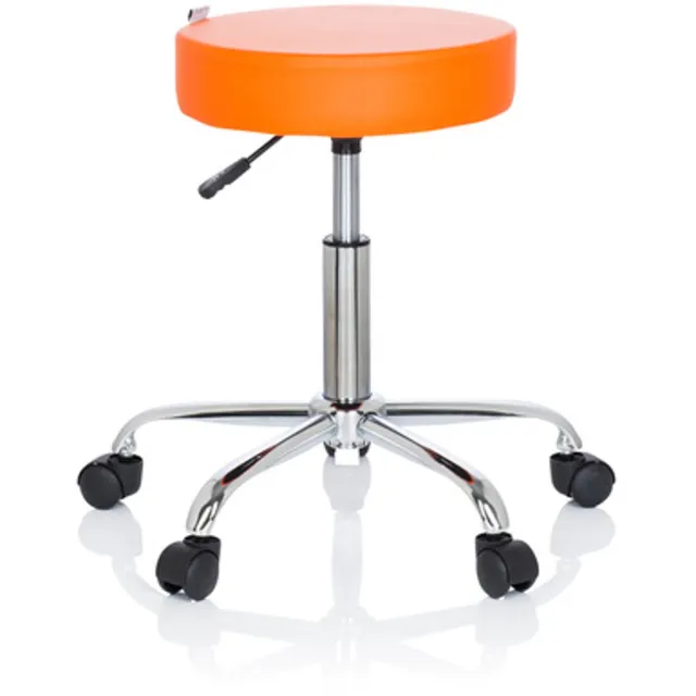 hjh office Werkkruk OPERATOR II Kunstleder oranje chroom hjh OFFICE