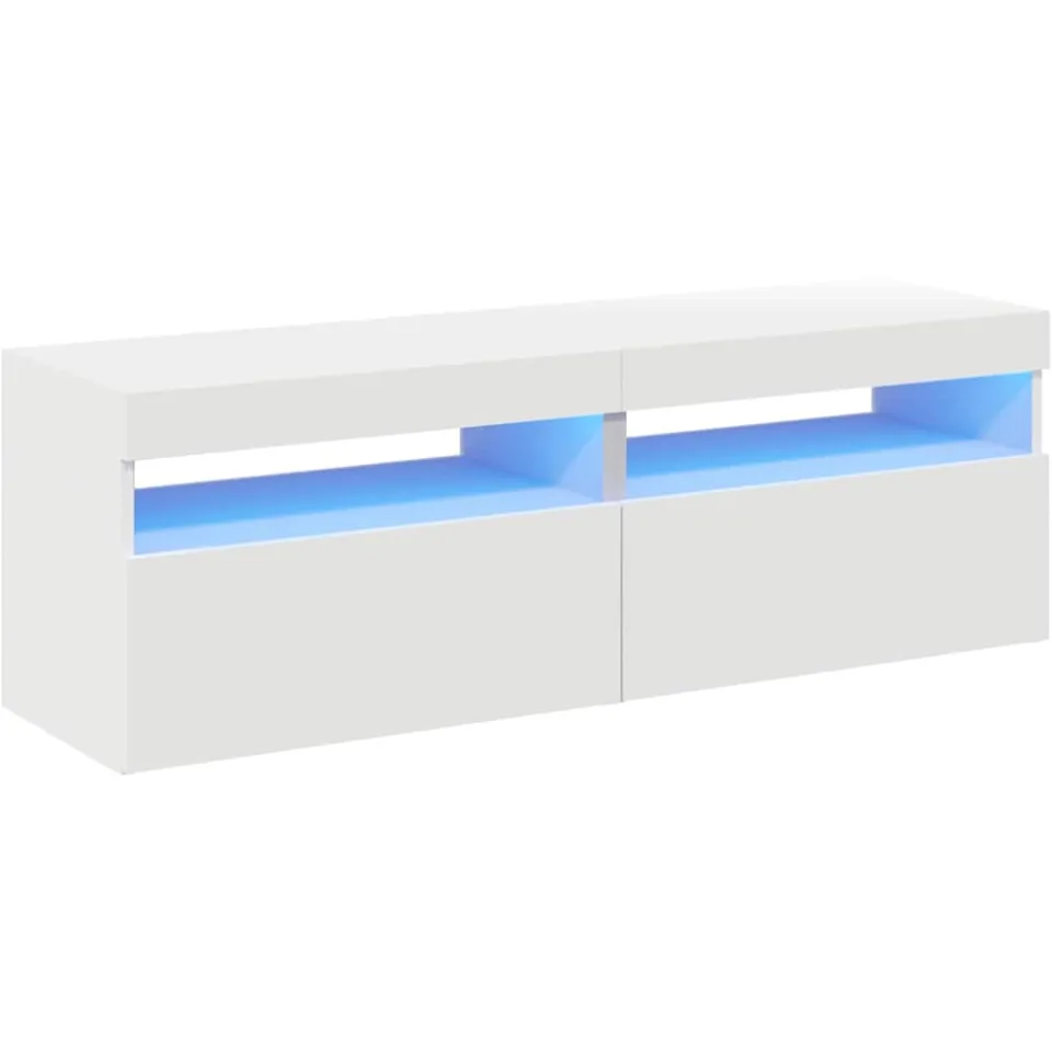 vidaXL Tv-meubelen 2 st met LED-verlichting 60x35x40 cm wit, foto 3