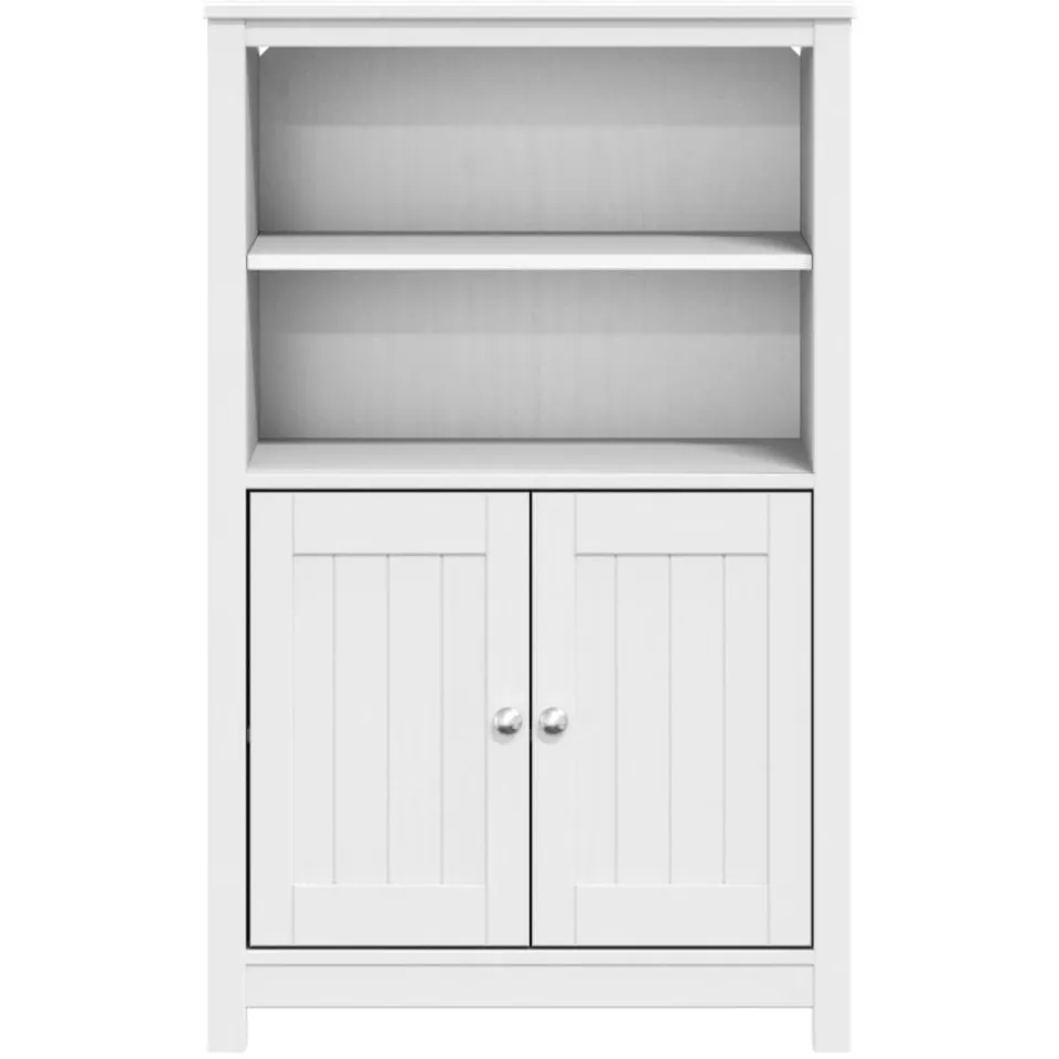 vidaXL Badkamerkast BERG 69,5x34x110 cm massief grenenhout wit