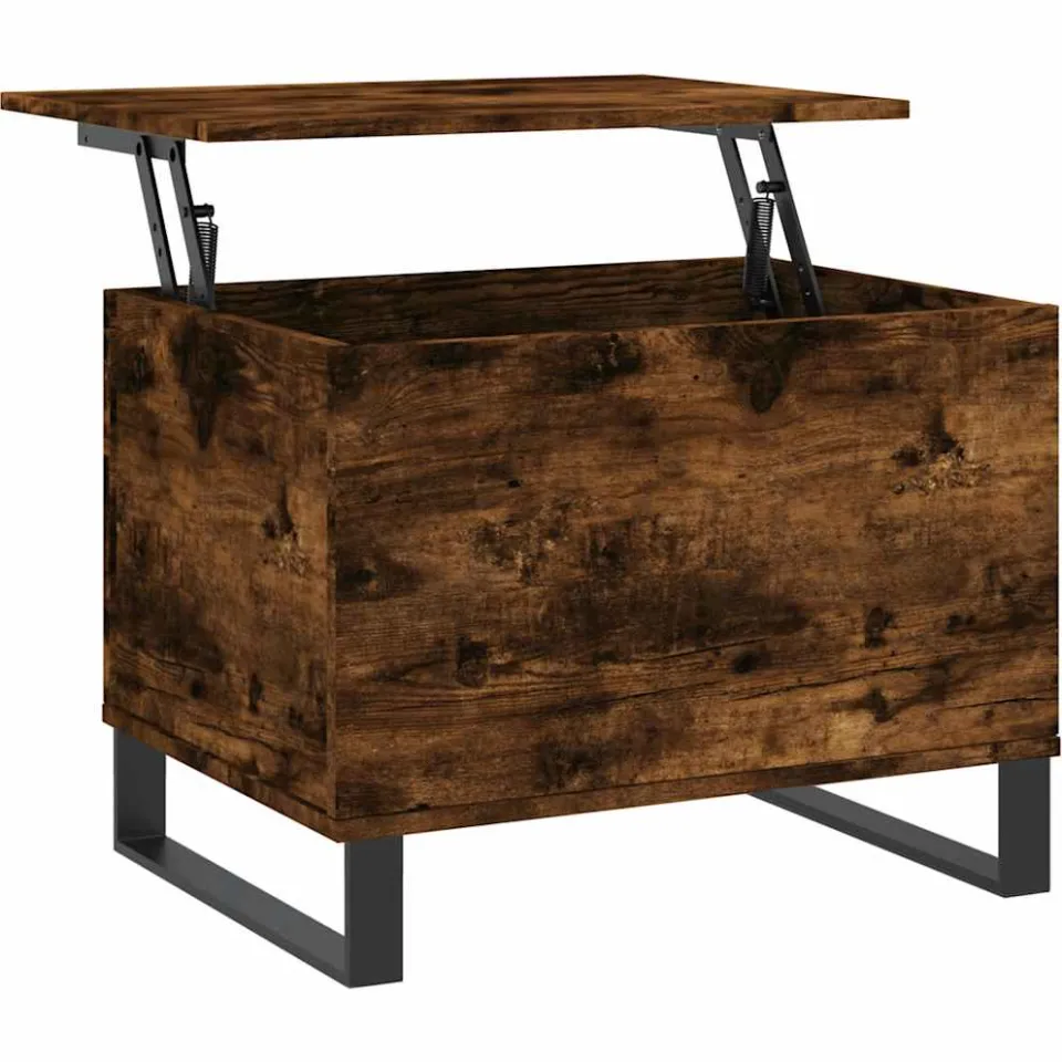 vidaXL Salontafel 60x44,5x45 cm bewerkt hout gerookt eikenkleurig, foto 3