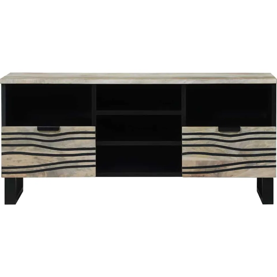 vidaXL TV Eenheden 100 x 33 x 46 cm Wit Bewerkt hout, foto 3