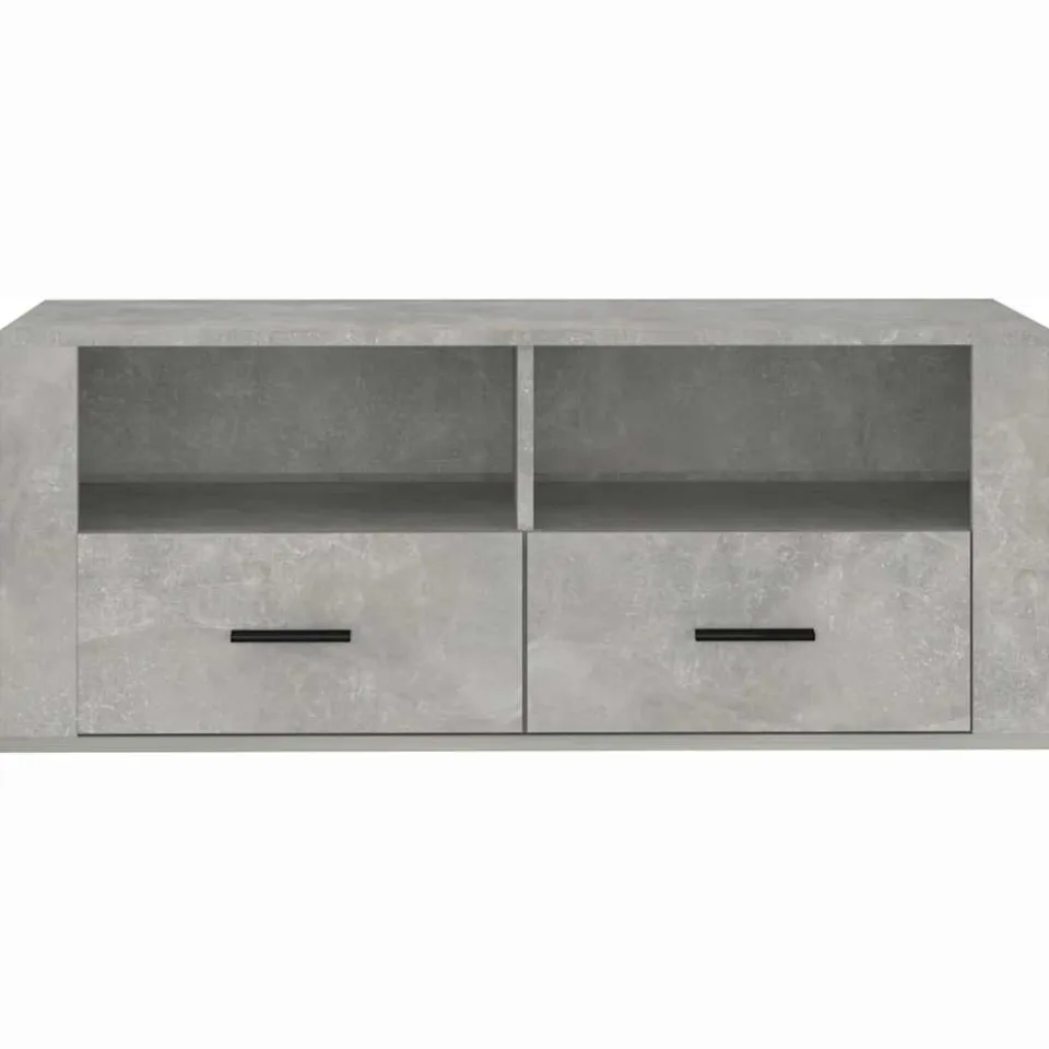 vidaXL Tv-meubel 100x35x40 cm bewerkt hout betongrijs grijs, foto 4