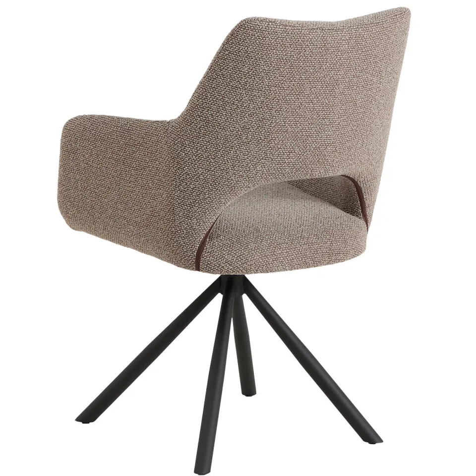 NOUS Living Ava eetkamerstoel taupe, foto 4