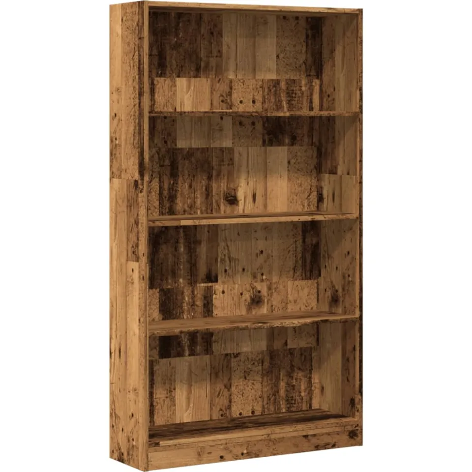 vidaXL Boekenkast 80x24x143 cm bewerkt hout oud houtkleurig bruin, foto 3