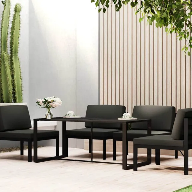 vidaXL Tuintafel 120x60x66 cm aluminium antracietkleurig, foto 2