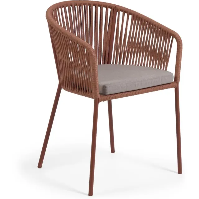 Kave Home Yanet tuinstoel terracotta