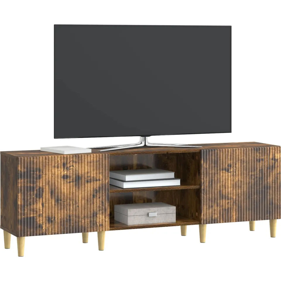 vidaXL TV-kast Gerookt eiken 150 x 31 x 50 cm Bewerkt hout, foto 3