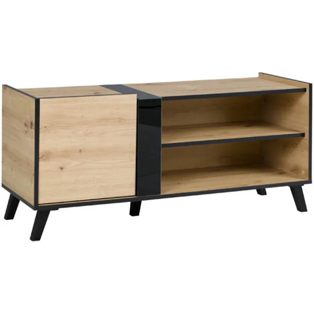 AZ Home Tv Meubel FLIX 6 120cm Artisan Eiken Zwart Tv Kast RTV Woonkamer 120x53x40cm